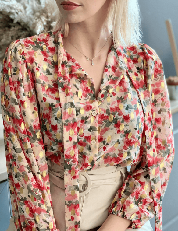 blouse chic imprimee fleurs