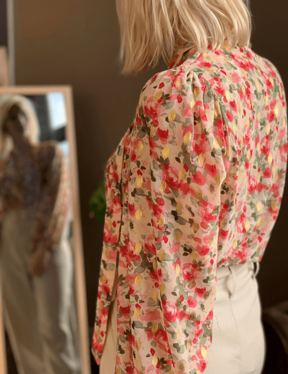 blouse fleurs